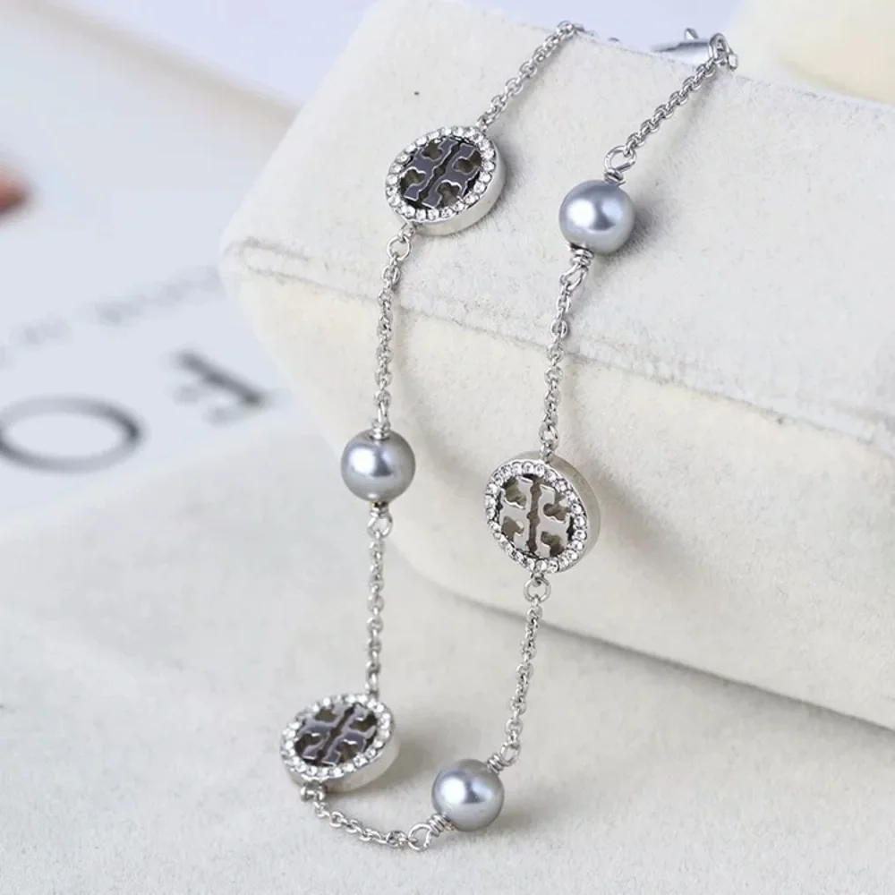 Tory Burch Silver Gemstones Circle Bracelet - Picture 4 of 8